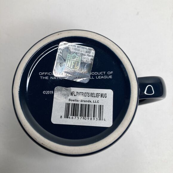 Boelter Brands NFL 14oz Ceramic Relief Sculpted Mug New England Patriots NFL - Picture 5 of 10